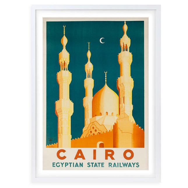 Wall Art's Cairo Egyption State Railways Large 105cm x 81cm Framed A1 Art Print