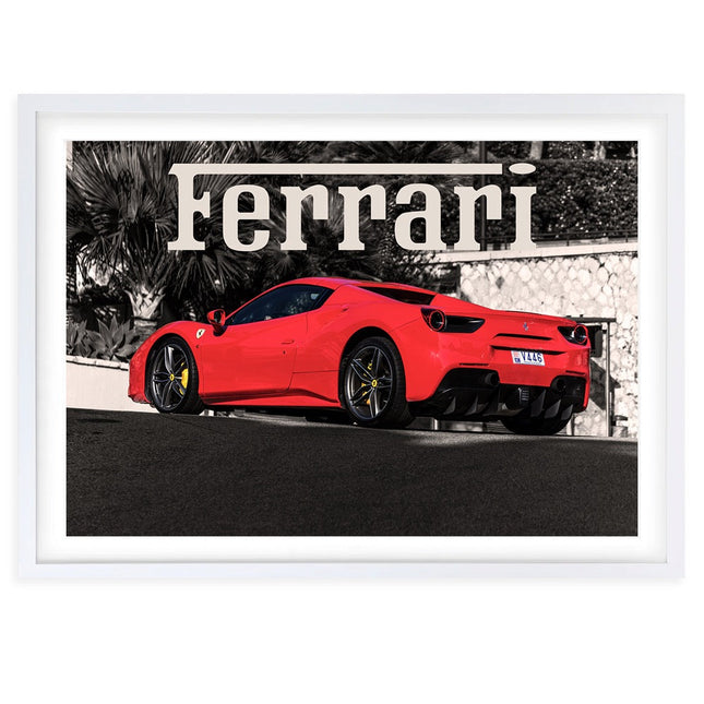 Wall Art's Ferrari 488 Framed A1 Art Print