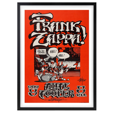 Wall Art's Frank Zappa - Alice Cooper - 1972 Large 105cm x 81cm Framed A1 Art Print