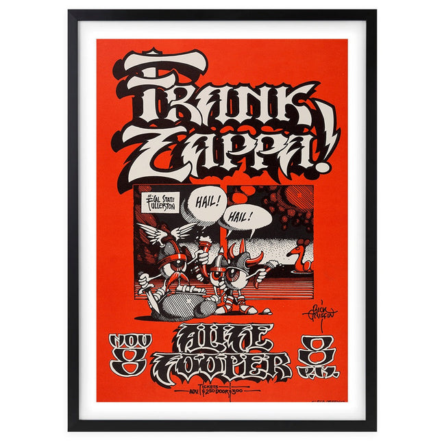 Wall Art's Frank Zappa - Alice Cooper - 1972 Large 105cm x 81cm Framed A1 Art Print