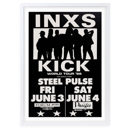 Wall Art's Inxs - Kick World Tour - 1988 Large 105cm x 81cm Framed A1 Art Print