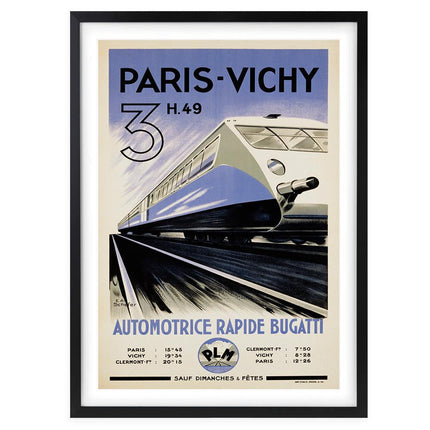 Wall Art's Paris Vichy Large 105cm x 81cm Framed A1 Art Print