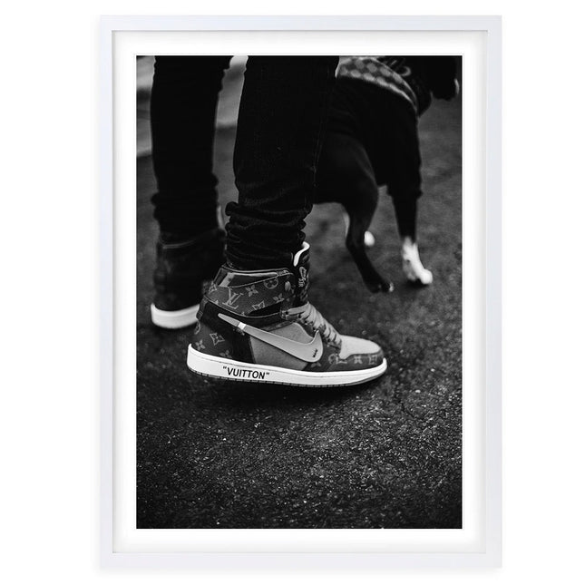 Wall Art's Vuitton Sneakers Large 105cm x 81cm Framed A1 Art Print