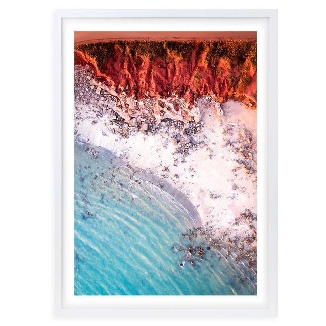Wall Art's Western Red Rocks Aerial Large 105cm x 81cm Framed A1 Art Print