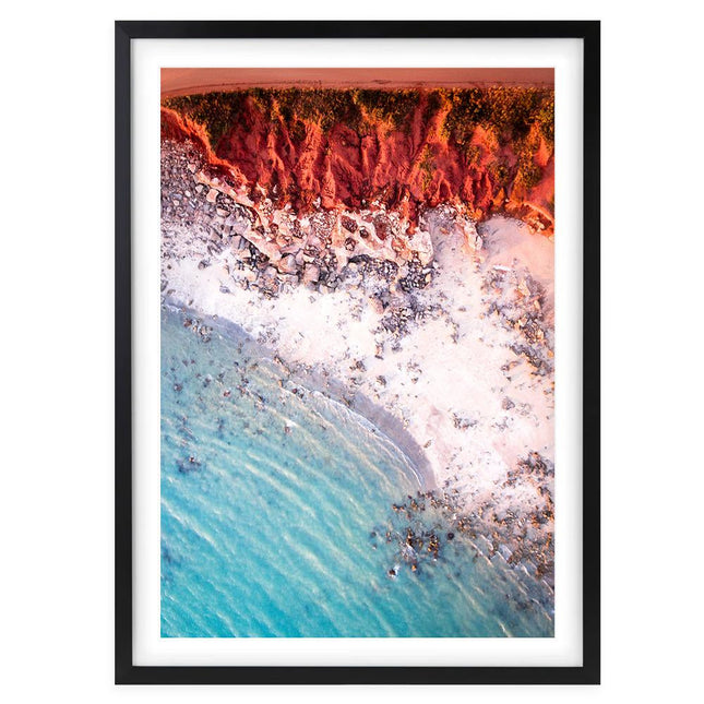 Wall Art's Western Red Rocks Aerial Large 105cm x 81cm Framed A1 Art Print