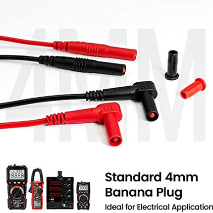 KAIWEETS 23PCS Multimeter Test Leads Kit with Replaceable Precision Probes Set and Alligator Clips, Test Probes, Test Hook, Flexible Wires Professional Kit General Use for Digital Electrical Testing