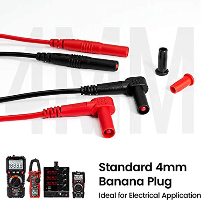 KAIWEETS 23PCS Multimeter Test Leads Kit with Replaceable Precision Probes Set and Alligator Clips, Test Probes, Test Hook, Flexible Wires Professional Kit General Use for Digital Electrical Testing