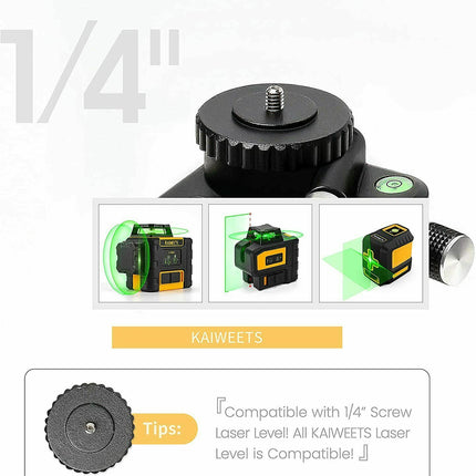 KT200P Laser Tripod 360 Rotating Turning Pivoting Base for 1/4 inch Laser Level