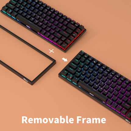 ROYAL KLUDGE RK84 Wireless Hot Swap Black 65% Mechanical Keyboard, Red Switch