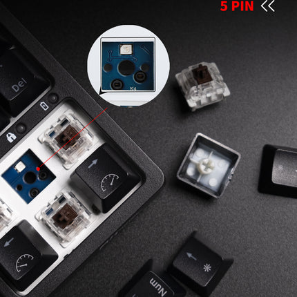 ROYAL KLUDGE RK84 Wireless Hot Swap Black 65% Mechanical Keyboard, Red Switch