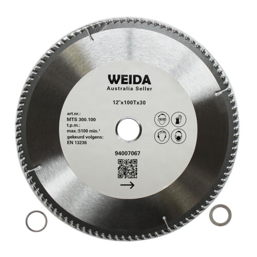 3x300mm 100T Wood Circular Saw Blade Cutting 12" Bore 30/25.4/22.23 mm K3.2mm