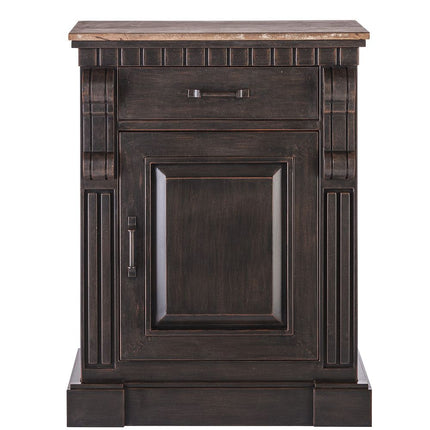 Iron Sideboard Buffet Cabinet with Drawer Storage and Wood Top