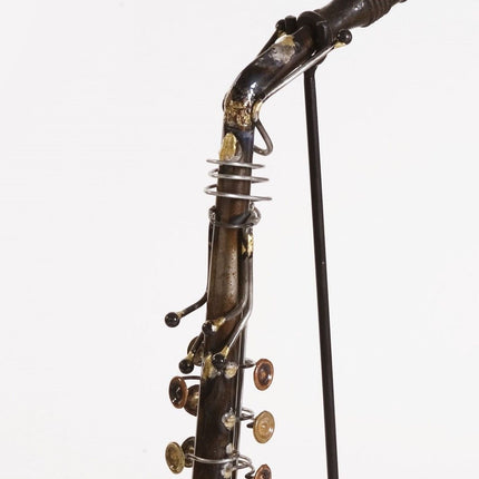 Saxophone Statue Display Ornament for Home Decor in Copper Finish