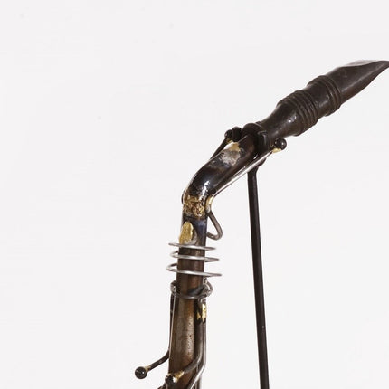 Saxophone Statue Display Ornament for Home Decor in Copper Finish