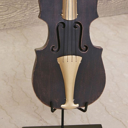 Violin Statue Display Ornament for Home Decor in Copper Finish