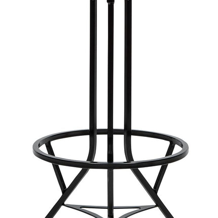Industrial Wooden Iron Swivel Bar Stool - Black Rustic