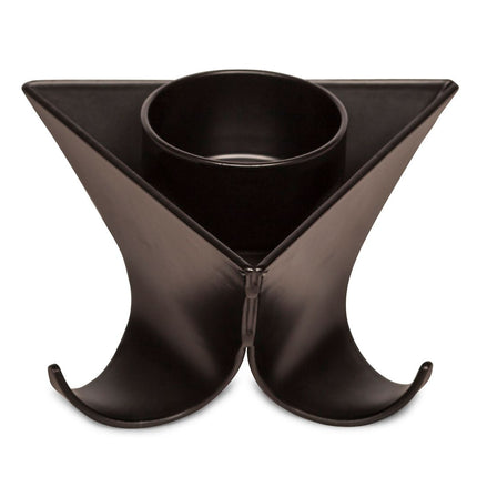 Small Decorative Black Metal Tea Light Candle Holders in Set of 3