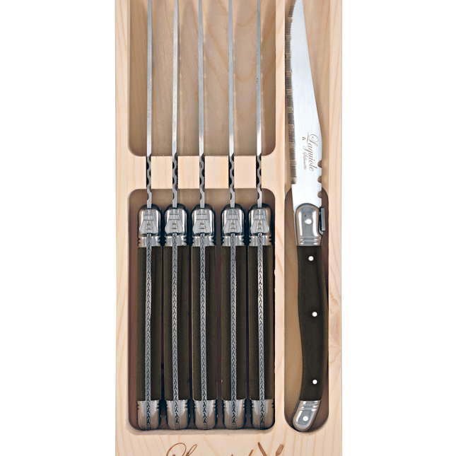 6p Steak Knife Black x 6sets