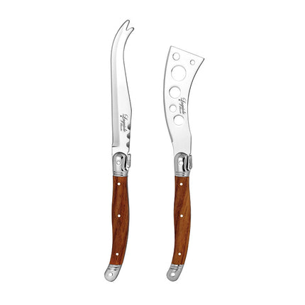 3p Acacia Cheese BD & Knife Set Wooden x 6sets