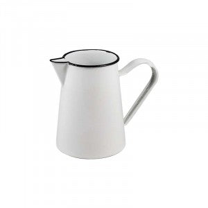 Enam Pitcher 1.5Lt Premium White w Black Rim