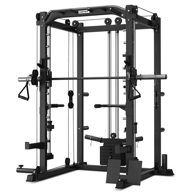 CORTEX SM-20 6-in-1 Power Rack with Smith & Cable Machine