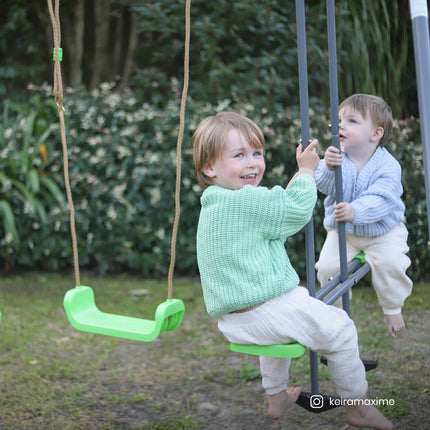 Lifespan Kids Hurley 2 Metal Swing Set with Slide & Hoop