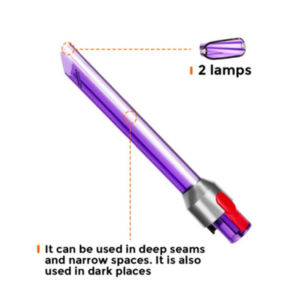 LED Crevice tool for Dyson V7, V8, V10, V11, V15, GenDetect Light Pipe