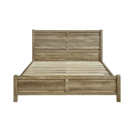 Queen Size Bed Frame Natural Wood like MDF in Oak Colour