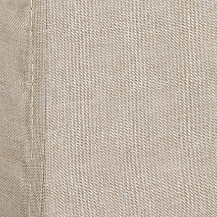 Bed Head King Beige Headboard Upholstery Fabric Tufted Buttons