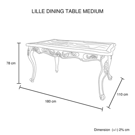 Medium Size Oak Wood White Washed Finish Dining Set