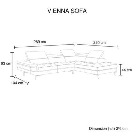 Vienna Sofa Faux Leather 5 Seater Grey