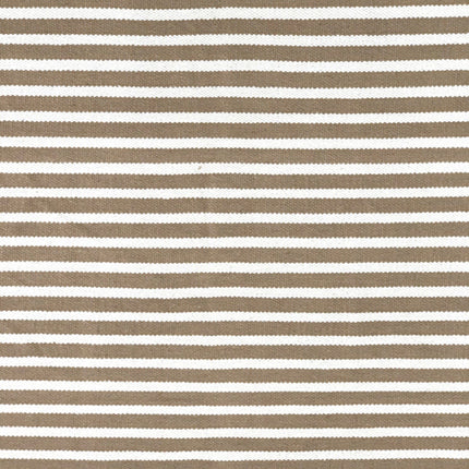 Beige/cream striped cotton kilim rug120x180 cm