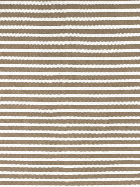 Beige cream striped cotton kilim rug190x250 cm