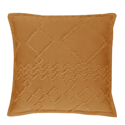 TUFTED MICROFIBRE SUPER SOFT CUSHION COVER-CARAMEL