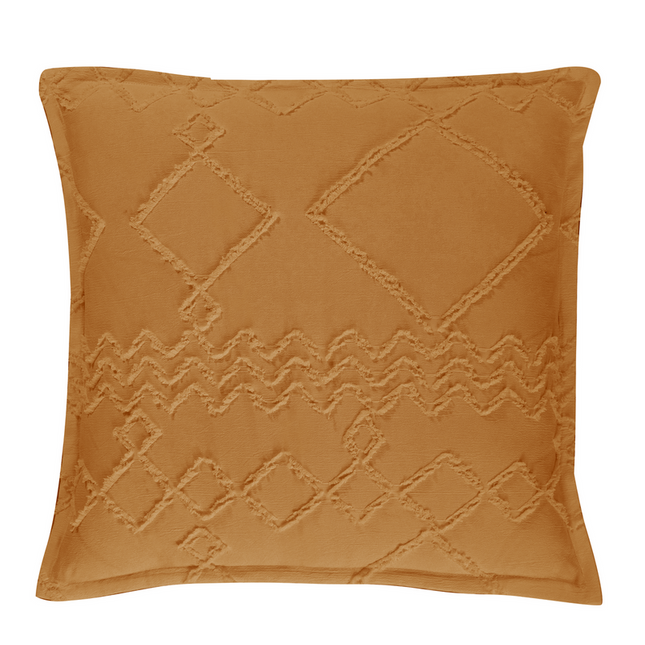 TUFTED MICROFIBRE SUPER SOFT CUSHION COVER-CARAMEL