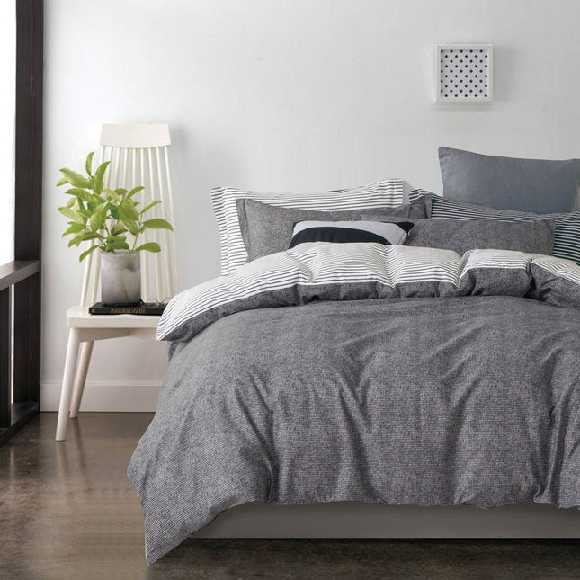 Gerry 100% cotton reversible quilt cover set-queen size