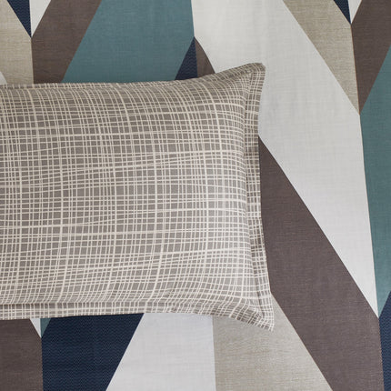 Oliver 100% cotton reversible quilt cover set-queen size