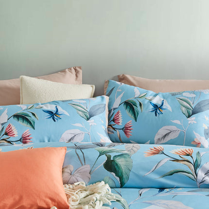 Botanical Sarah Microfibre Quilt Cover Set-queen size