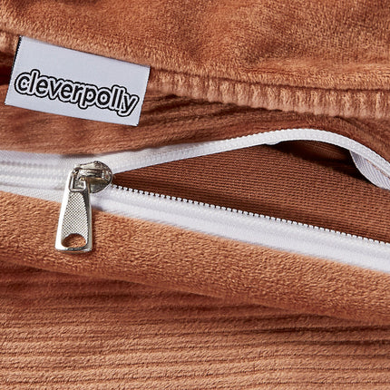 Corduroy Velvet King Bed Quilt Cover Set-Bronze