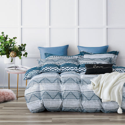 Jasper microfiber reversible quilt cover set-king size