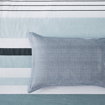 Nathan 100% cotton reversible quilt cover set-king size