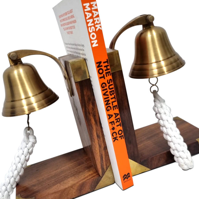 Brass Bookend - Anchor Bell