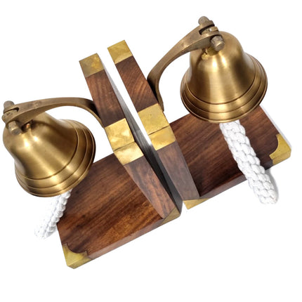 Brass Bookend - Anchor Bell