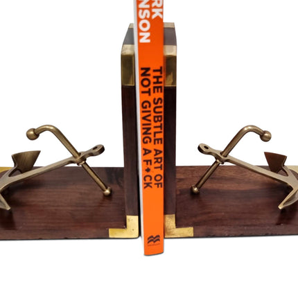 Brass Bookend - Anchor