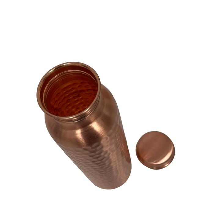 Copper Water Bottle - Hammered Finish