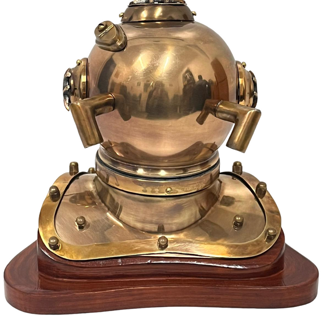 US Navy Mark V Diving Helmet Miniature 230mm - Antique Finish