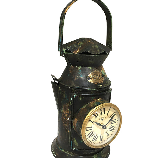Wall Clock - Iron Railway Lantern
