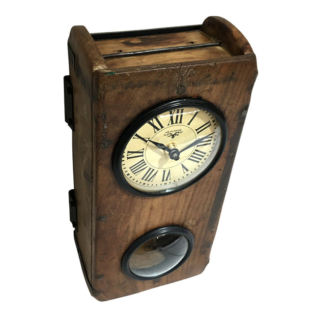 Wall Clock - Brick Mould With Pendulum
