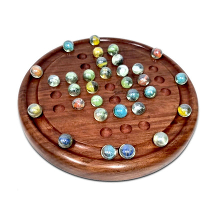 Wooden Solitaire Game - Marble balls