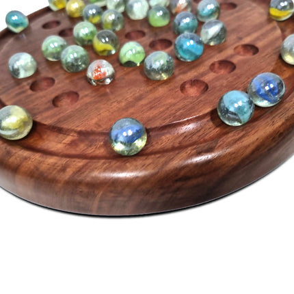 Wooden Solitaire Game - Marble balls